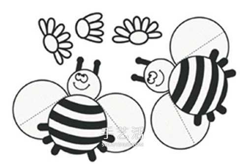 母亲节卡通贺卡制作 可爱小蜜蜂母亲节卡片DIY