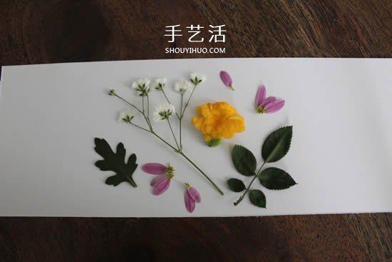 自制母亲节压花卡片 用干花做贺卡的方法图解