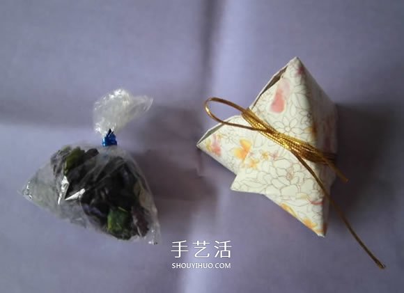 端午节手工制作 折纸粽子的折法详细步骤图