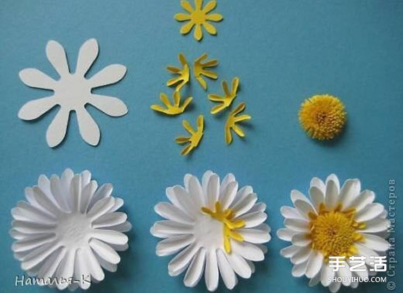 手工菊花制作方法过程 卡纸菊花的做法图解
