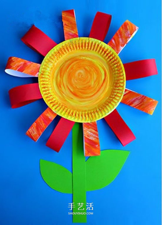 幼儿园教师节小手工 纸餐盘做小花礼物的方法