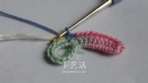 钩针编织五彩菊的方法图解 单元菊花的钩织方法