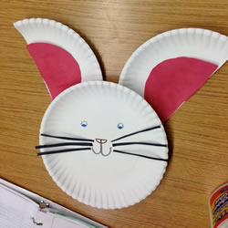 幼儿园手工制作纸盘小白兔的做法教程
