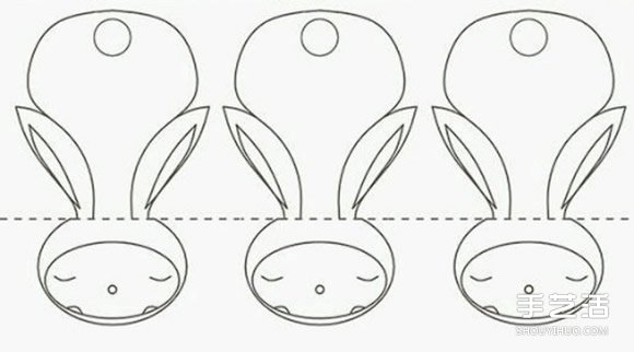 小兔子书签制作方法 卡纸制作兔子书签教程