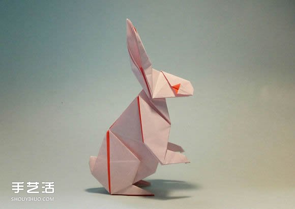 站立兔子的折叠方法图解 手工折兔子的步骤图