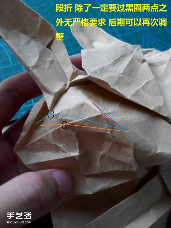 折纸兔子头详细步骤图 复杂立体兔头的折法