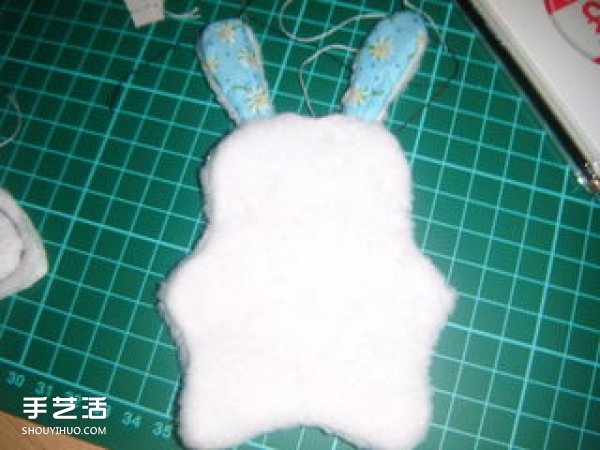 毛毡布兔子手工制作 DIY毛绒兔子布偶图解