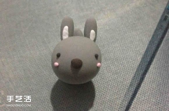 超轻粘土制作灰兔子 DIY萌兔子粘土手工教程