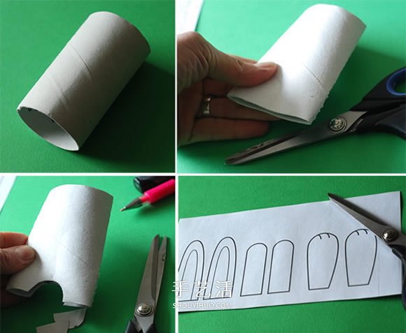 幼儿园废物利用做小白兔 卷纸筒制作兔子图解
