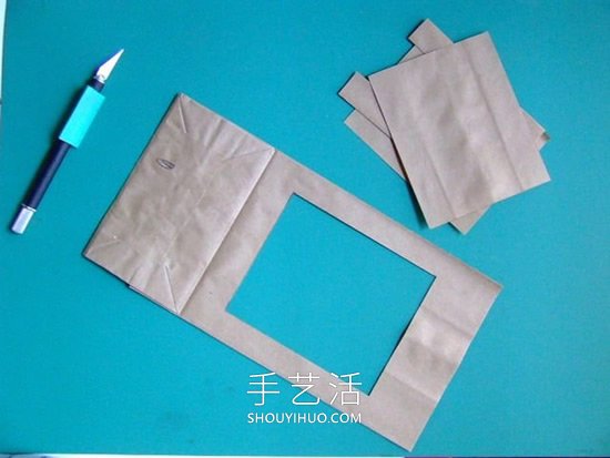 牛皮纸袋手工制作韩国风中秋灯笼的做法教程