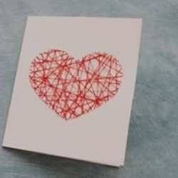 卡片手工刺绣DIY真正的“爱心”卡