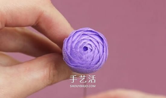 皱纹纸手工制作超美玫瑰花图解