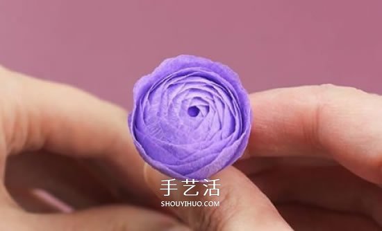 皱纹纸手工制作超美玫瑰花图解