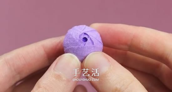 皱纹纸手工制作超美玫瑰花图解