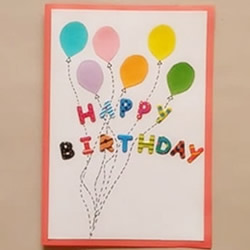 儿童生日贺卡图片手工制作 让气球带去美好祝福