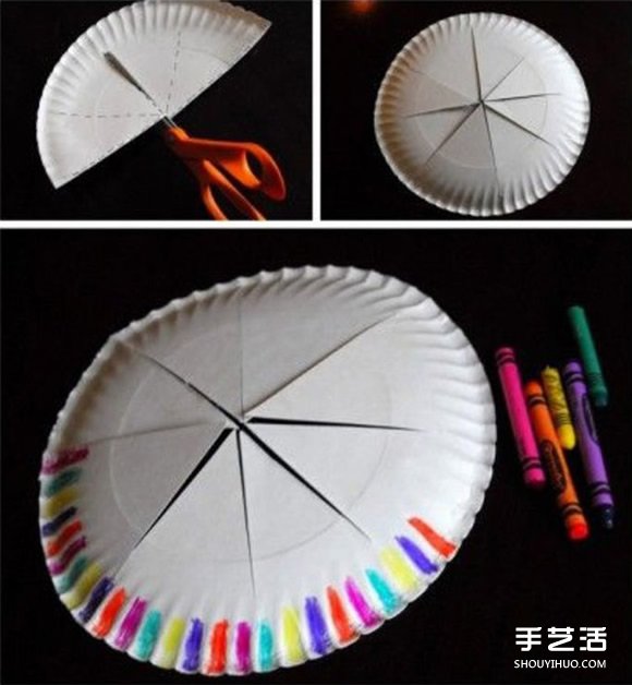 生日皇冠帽制作方法图解 纸餐盘制作儿童皇冠