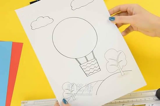 自制创意生日贺卡的方法 立体热气球卡片制作