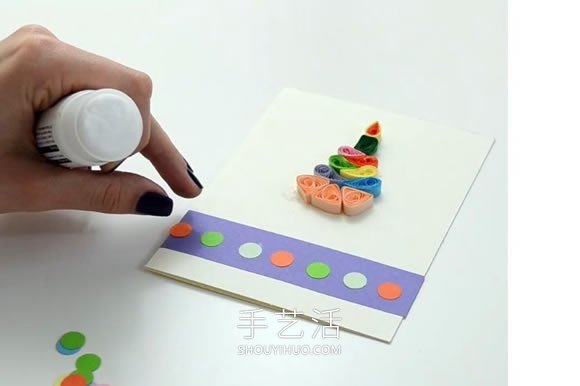 自制生日蛋糕贺卡的做法图解教程