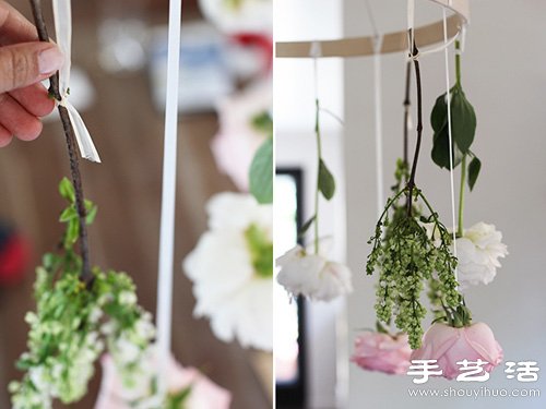 玫瑰花DIY制作漂亮的花环装饰品