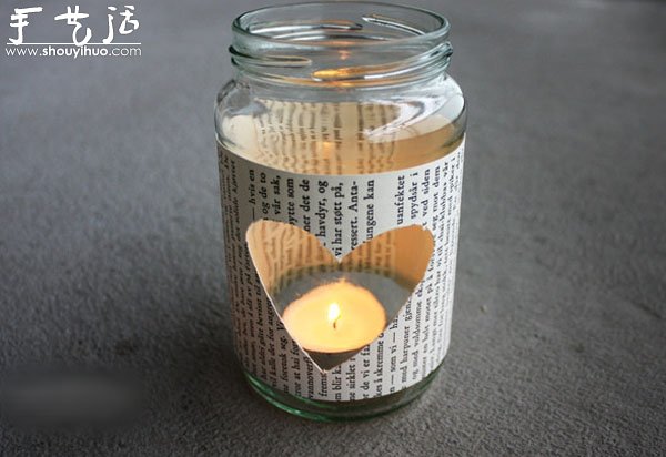 罐头玻璃瓶DIY浪漫蜡烛许愿灯的教程