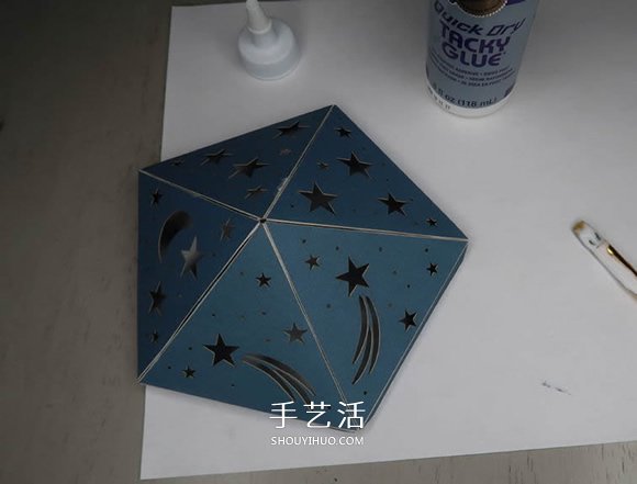 自制二十面体星光投影灯的方法教程