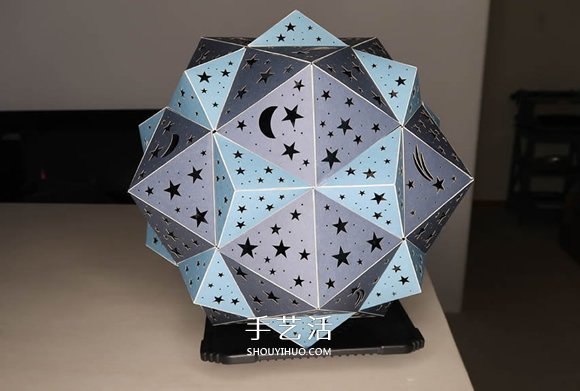 自制二十面体星光投影灯的方法教程