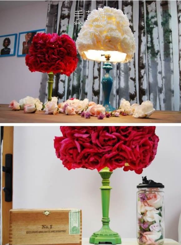 16款各种花DIY制作的迷人手工艺品装饰
