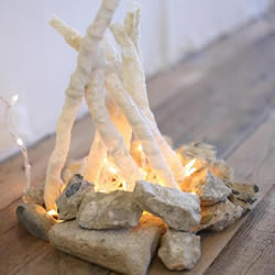 自制篝火装饰的方法 蕾丝篝火DIY图解教程