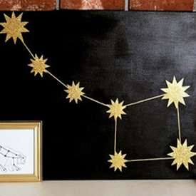 星空图案装饰画DIY 简单自制星空画装饰图解