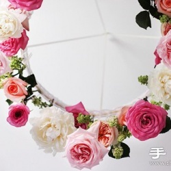 玫瑰花DIY制作漂亮的花环装饰品