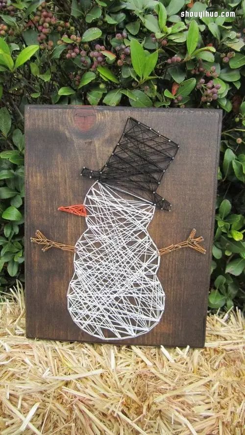 String Art艺术 利用钉子和线DIY装饰画
