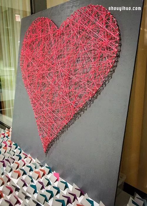 String Art艺术 利用钉子和线DIY装饰画