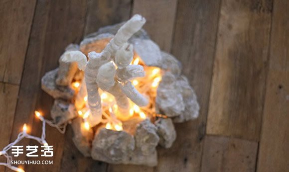 自制篝火装饰的方法 蕾丝篝火DIY图解教程