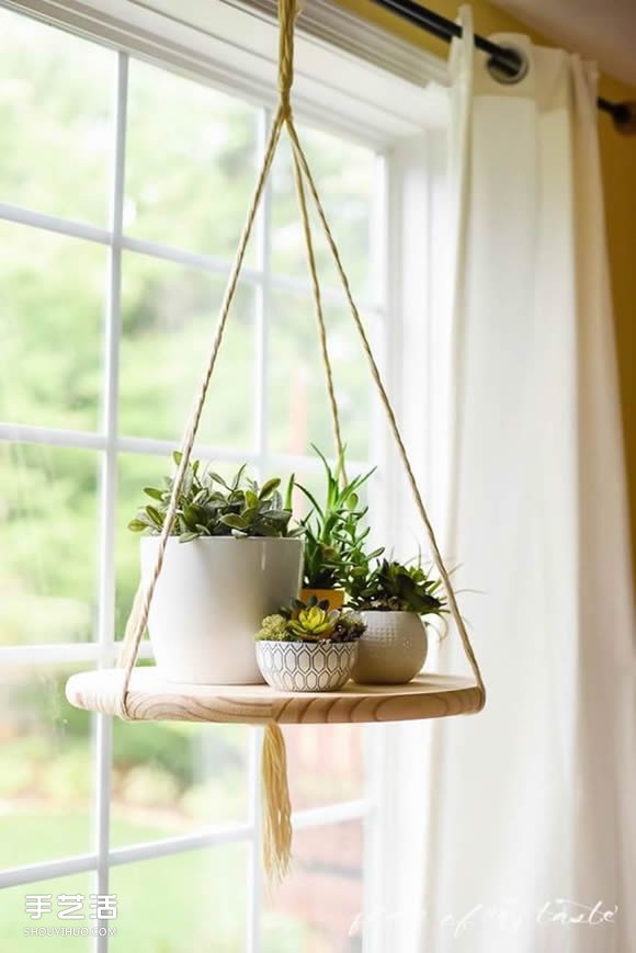 自制吊挂式绳架的方法 让家中的盆栽多点特色