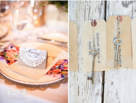 婚礼桌签制作方法图片 DIY婚庆布置道具桌签