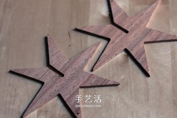 浪漫星光装饰手工制作 木板制作星星挂饰教程
