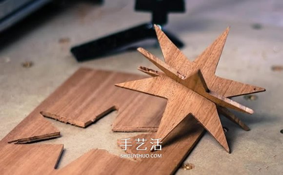 浪漫星光装饰手工制作 木板制作星星挂饰教程