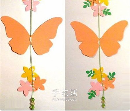 迎新年挂饰DIY 卡纸剪纸蝴蝶挂饰的方法图解