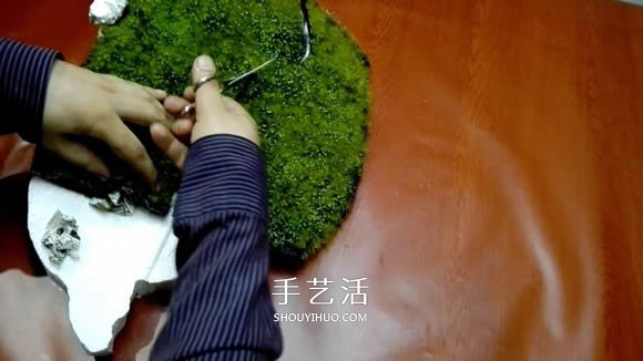 简单自制迷你池塘装饰摆件的制作方法教程