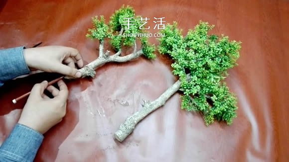 简单自制迷你池塘装饰摆件的制作方法教程