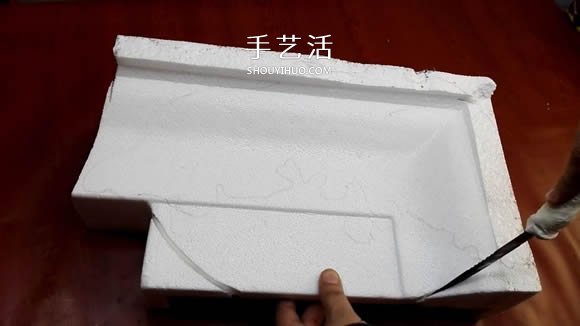 简单自制迷你池塘装饰摆件的制作方法教程