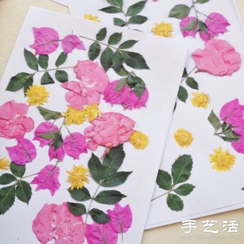 鲜花+打印机 DIY制作漂亮花卉图案包装纸