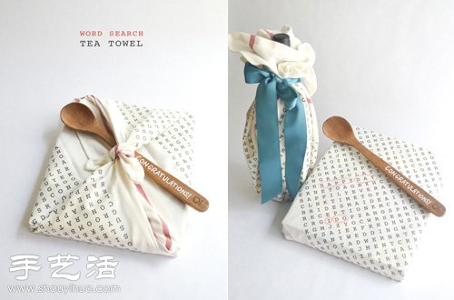 DIY创意包装茶巾 传递你想表达的话