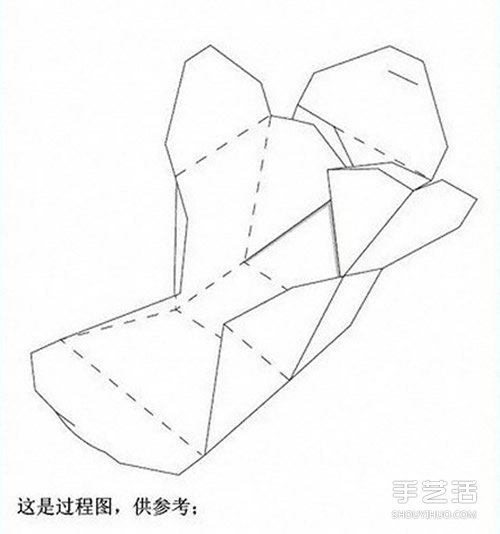 时尚方形包装盒展开图 正方形纸盒的折法图解