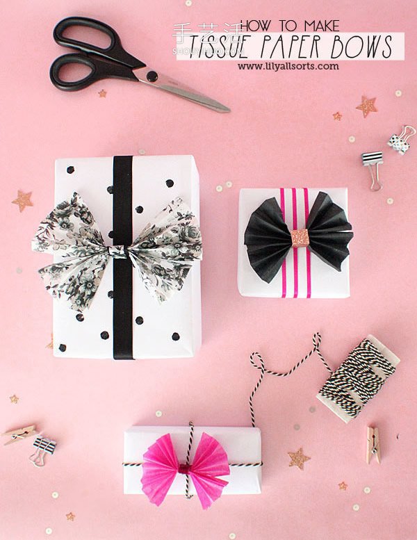 礼物包装盒蝴蝶结装饰的简单制作方法图解