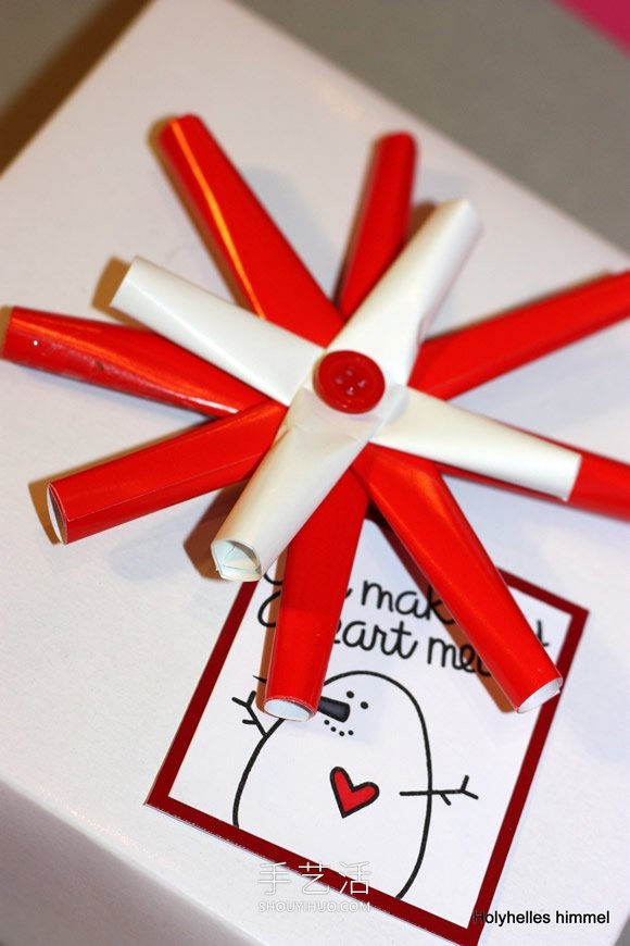 自制圣诞节礼物装饰雪花的方法图解教程