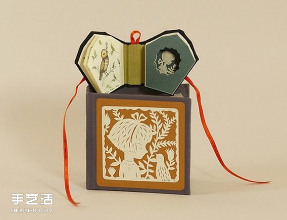 精美手工本子作品 手绘剪纸做成的完美手工艺品