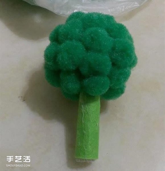 自制婚礼伴手礼的方法 可爱花菜钥匙圈挂件DIY