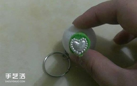 自制婚礼伴手礼的方法 可爱花菜钥匙圈挂件DIY