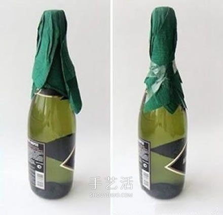 香槟酒礼物DIY方法 节日礼物香槟酒包装方法
